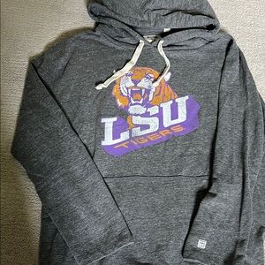 LSU Tigers Retro Design Gray Hoodie